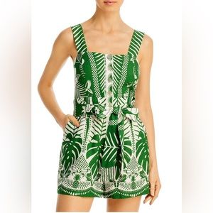 Farm Rio Macaw Elegance Mixed Palm Romper